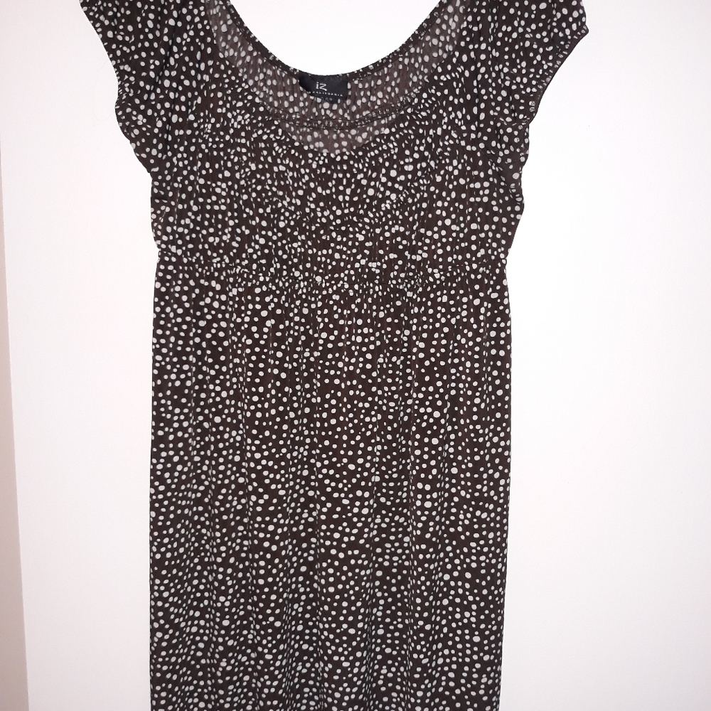 Knee length polka dot dress